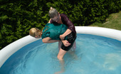 Leony Aprill 275617 Pretty Hot Lesbian Girls Love Diving Into The Garden Pool
