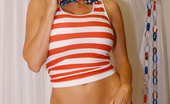 Kelly Madison Red White And Boob 2 277489 Kelly Wears Red White And Puts A Blue Dildo In Her Puss.
