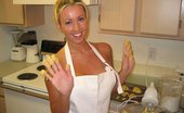 Kelsey XXX 277635 A Blonde Babe Wearing Only An Apron Bakes Cookies
