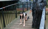 UK Flashers 277691 Hot Gothic Slut Treated As A Dog In A Public Bridge
