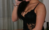 London Keyes Black Lingerie And Wine 278106 Sexy Asian London Keyes Wears Black Lingerie And Drinks Red Wine