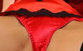 Only All Sites Kristina 279758 Beautiful Kristina Strips From Red Silk Gown And Black Suspenders (Non Nude)

