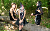 Pissing in Action Gallery th 49837 t 280247 A Horny Group Of Weird Chicks Peeing In The Scary Woods

