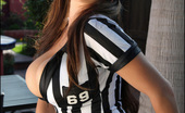 September Carrino SexyReferee Set1 282206 September Carrino Is Busting Out Of Her Tight Referee Top

