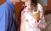 Boys Love Matures Leila & Benjamin 287637 Freaky Mature Babe Enjoys A Cup Of Coffee And A Young Boner In The Morning
