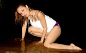 Francine Dee 4 290573 Francine Dee Plays In The Sand On A Hawaiian Beach
