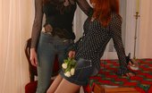 Sapphic Erotica Olivia And Lovisa9 292786 Fiery Redheads Kiss Strip And Tongue Hot Pussies On Table
