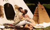 Sapphic Erotica Klara And Devin0 294054 Native American Vixens Nude And Lick Pink Pussies By Teepee
