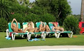 Sapphic Erotica Paulina Dorina Liz And Sharon4 294853 Four Sunbathing Honeys Strip And Tongue Hot Twats Poolside
