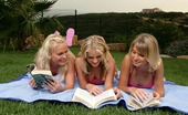 Sapphic Erotica Paulina Gina And Rene13 294947 Three Adorable Teens Undress And Form Daisy Chain In Garden
