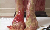 Tia Ling Tia Puts On A Foot Show With With Condiments 297819 

