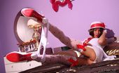 Lily Wow 298622 Leggy Vintage Bitch In Sexy White Nylon Stockings
