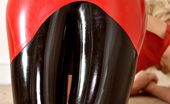 Latex Heaven 299286 Olivia Red Black Leggings

