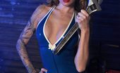Latex Heaven 299568 Becky Holt Trans Blue Catsuit