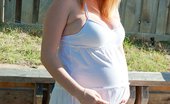 Preggo Tegan 37 White Dress Pics 301193 Pregnant Tegan Goes Outside Wearing No Longerie Is Going Outside Wearing No Lingerie And Poses Nude