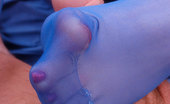 Pantyhose Angel 303443 Angel Gives A Lucky Guy A Lustful Job In Blue Pantyhose
