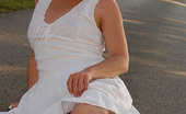 Pantyhose Angel 303539 Angel Outside In Shiny And Sheer Pantyhose
