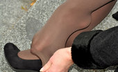 Pantyhose Angel 303642 Outdoor In My Opaque Pantyhose
