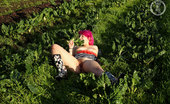 Girls Out West Franky Vege Garden 303859 Franky Is An Active Feminist And Free Spirited Hairy Little Punk Chick With Bright Pink Hair And The Most Amazing Blue Eyes! Her Bush Is Dark, Curly And Thick, And Goes All They Way Around To Her Beautiful Backside.
