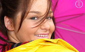 Girls Out West SammRosee Yellow RainCoat 303883 SammRosee Chills Out In Her Backyard And The Sky Opens, And Drizzles A Soft Rain Over Her Magnificent Tanned Body. Feeling Moist In Between The Legs, She Opens Up And Lets The Wetness Drip Out Of Her Shaved Pussy.