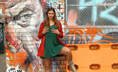 Girls Out West Adel Graffitti 303893 Adel Wears A Little Green Dress, Orange Winter Coat And Flashes Us Her Girlie Goodies. A Nice Furry Pussy, Perky Breasts And A Good Strong Arse Has Us All Ga-Ga A For This Leggy Brunette. She’S A Champ And A Great Girl To Hang Out With!