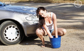 Girls Out West Kimberlie Car Wash 303896 If You Had A Dirty Car Would You Mind If Kimberlie Gave It A Good Wash With A Soapy Sponge And Lots Of Vigorous Stroking? This Dirty Car Is Getting Nice And Clean With Kimberlies Expect Touch.