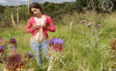 Girls Out West Thistles Lia 303926 In The Wild, Amongst The Thistles, English Rose Lia Is Loving The Lifestyle In Australia. Lia'S Breasts Are Sublime - The Way They Drop And Skip Up At The Tip - Just Like A Ski Jump! Her Skin Is Pale And Pure.