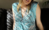 Girls Out West Bobbi Couch 303969 Bobbie The Blonde-Haired Blue-Eyed Mum Is Kicking Back With A Plastic Cock! Reclining On Her Big Black Leather Couch Bathed In The Beautiful Stripey Light Pouring In Through The Venetian Blinds.