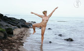 Girls Out West Nora Beach 303976 Pretty Young Nora'S At The Beach In A Little Bikini, On An Overcast Day, Strutting Around On The Rocks, Touching Herself, Feeling Horny As Her Pussy Drips In Excitement.