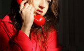 Girls Out West Sunny On The Phone 303982 Sunny'S Talking Dirty To Her Lover On A Red Vintage Phone. Dressed In Nothing But Naughty Black Lacey Lingerie And Crimpled Red Shirt, You Can Almost Hear The Sultry Words Whispered Down The Line.