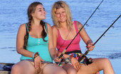 Girls Out West Luz & Jazmine Gone Fishing 304056 What If You Get Bored When The Fish Don'T Bit? What Are You Gonna Do. Just You And Her On The End Of A Short Pier Without Panties. Fannies Blowing In The Wind!