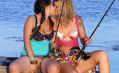 Girls Out West Luz & Jazmine Gone Fishing 304056 What If You Get Bored When The Fish Don'T Bit? What Are You Gonna Do. Just You And Her On The End Of A Short Pier Without Panties. Fannies Blowing In The Wind!