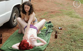 Girls Out West Campervan Lia And Sofia 304067 Hairy Girls On A Roadtrip, Pull Over Their Campervan On A Dirt Road, Jump Out, And Fuck In The Natural Australian Bush. Nice Thick Curly Pubes Get Moist As Their Cunts Drip With Juices.