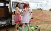 Girls Out West Campervan Lia And Sofia 304067 Hairy Girls On A Roadtrip, Pull Over Their Campervan On A Dirt Road, Jump Out, And Fuck In The Natural Australian Bush. Nice Thick Curly Pubes Get Moist As Their Cunts Drip With Juices.