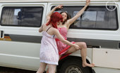 Girls Out West Campervan Lia And Sofia 304067 Hairy Girls On A Roadtrip, Pull Over Their Campervan On A Dirt Road, Jump Out, And Fuck In The Natural Australian Bush. Nice Thick Curly Pubes Get Moist As Their Cunts Drip With Juices.