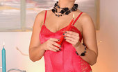 Eve Angel 304569 Horny Brunette Eve Angel Masturbating With Candle &Amp; Cums