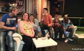 Fatty Pub Horny Fat Chick Finds Fucking Fun The Fatty At The BBW Orgy Party In The Bar Is Bent Over And Her Pussy Is Savaged By His Cock
