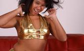 TAC Amateurs Melissa'S Gold Outfit 314296 Melissa Just Bought This New Outfit, A Panty, A Top In Gold Colour And Of Course She Wated To See How It Fits Her. So Th
