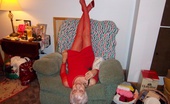 TAC Amateurs Marg In Lingerie 89 Year Old Granny Marg Shows Off Her Red Lingerie. In This Photo Set You'Ll See Her Spread Her Pussy Open, Play With A
