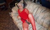 TAC Amateurs Marg In Lingerie 314390 89 Year Old Granny Marg Shows Off Her Red Lingerie. In This Photo Set You'Ll See Her Spread Her Pussy Open, Play With A
