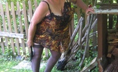 TAC Amateurs The Great Outdoors 314744 Loving The Great Outdoors, Wearing A HOT Leopard Print Outfit. Stockings, And Check Out Those HOT Come Fuck Me Hi Heels
