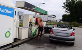 TAC Amateurs Sexy At The Petrol Station 314940 Whenever I'M Travelling, I Do Not Wear Panties. If I Bend At The Petrol Station, Everyone Can See My Pussy.
