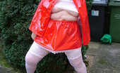 TAC Amateurs Little Red Riding Hood I Went Out In Some Red Pvc In Search Of A Big Bad Wolf.....And Did I Find Him, Oh Yes I Did.