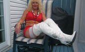 TAC Amateurs Sexy, Slutty, Shiny 315701 Sexxy, Slutty And Shiny, Thigh High White Boots Don'T You Just Love Them If You Do Then Write Me Ruthtachotmail.Com
