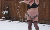 TAC Amateurs Snow Strip 315910 A Cold And Snowy Day At Home, Girdlegoddess Just Has To Get Out And Strip Down For You In The Snow.
