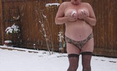 TAC Amateurs Snow Strip 315910 A Cold And Snowy Day At Home, Girdlegoddess Just Has To Get Out And Strip Down For You In The Snow.
