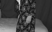 TAC Amateurs Beautiful In Black & White 316286 Vintage Lady In Dress And Hat - Take It Off And Vintage Undies And Girdle And Stockings
