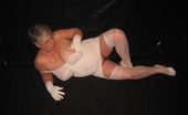 TAC Amateurs All In One Girdle 316479 White On Black, Oh What A Tasty Delight. Girdlegoddess Shows Off In Her Sexy White Open Bottom All In One Girdle....Ox
