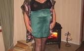 TAC Amateurs Green Teddy 316524 Girdlegoddess In Her Green Teddy Black Girdle And Stockings. One Hot Goddess By The Fire.Im Sure To Make You Hot Too Bab
