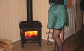 TAC Amateurs Green Teddy 316524 Girdlegoddess In Her Green Teddy Black Girdle And Stockings. One Hot Goddess By The Fire.Im Sure To Make You Hot Too Bab
